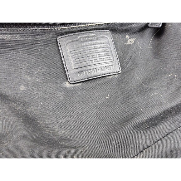 Coach Peyton Op Art Embossed Patent Carryall Double Zip F24607 Handbag Purse - Picture 10 of 13